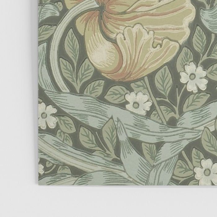 William Morris Vintage Pimpernel Green Bayleaf Manilla Poster Gallery Image 3