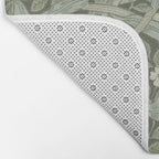 William Morris Vintage Pimpernel Green Bayleaf Manilla Bath Mat Gallery Image 2