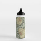 William Morris Vintage Pimpernel Green Bayleaf Manilla Water Bottle Gallery Image 3