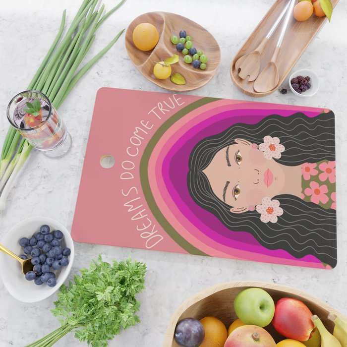 Woman Portrait - Dreams do come true  Cutting Board Gallery Image 2
