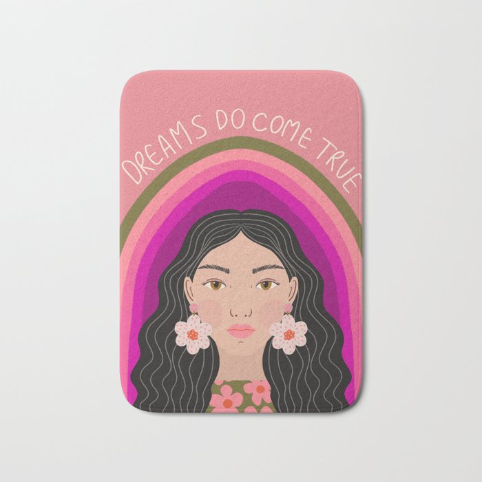 Woman Portrait - Dreams do come true  Bath Mat Gallery Image 1