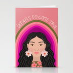 Woman Portrait - Dreams do come true  Stationery Card Gallery Image 2
