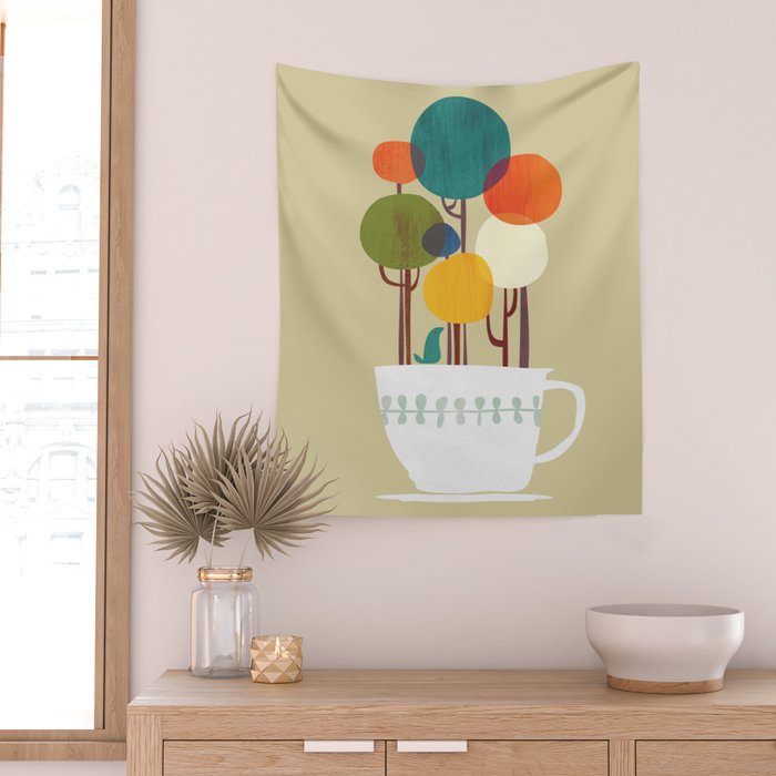 Life in a cup Wall Tapestry Gallery Image 2