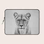 Lioness - Black & White Laptop Sleeve Gallery Image 1