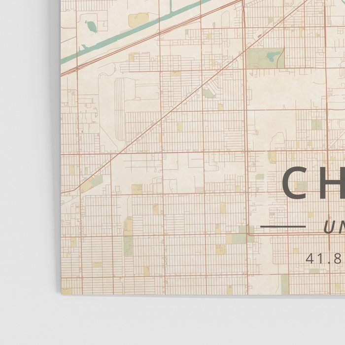 Chicago, United States - Vintage Map Poster Gallery Image 3