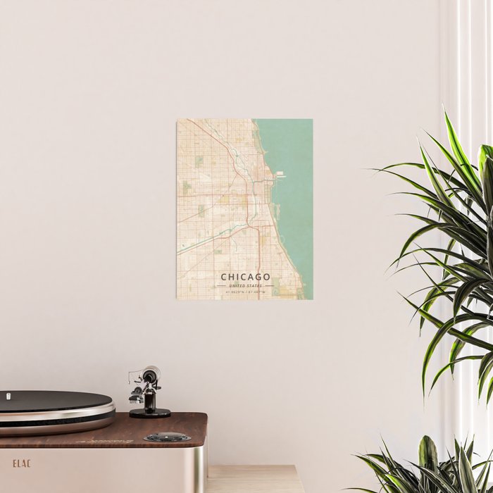 Chicago, United States - Vintage Map Poster Gallery Image 2