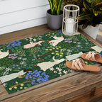 Ladies working in the garden Outdoor Rug Gallery Image 2