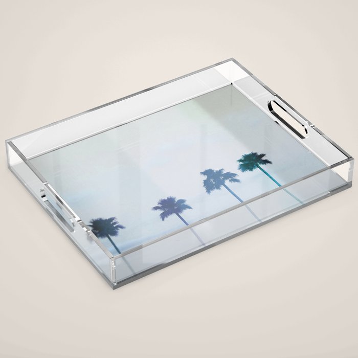 Four Palm Trees Acrylic Tray Gallery Image 1