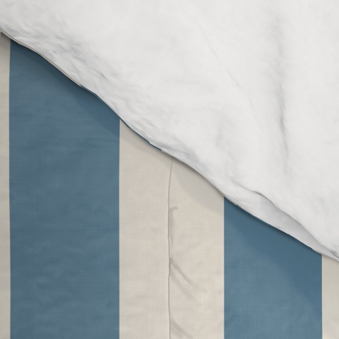 Blue And Cream Vertical Stripes Comforter Gallery Image 4
