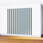 Blue And Cream Vertical Stripes Wall Mural Gallery Image 2