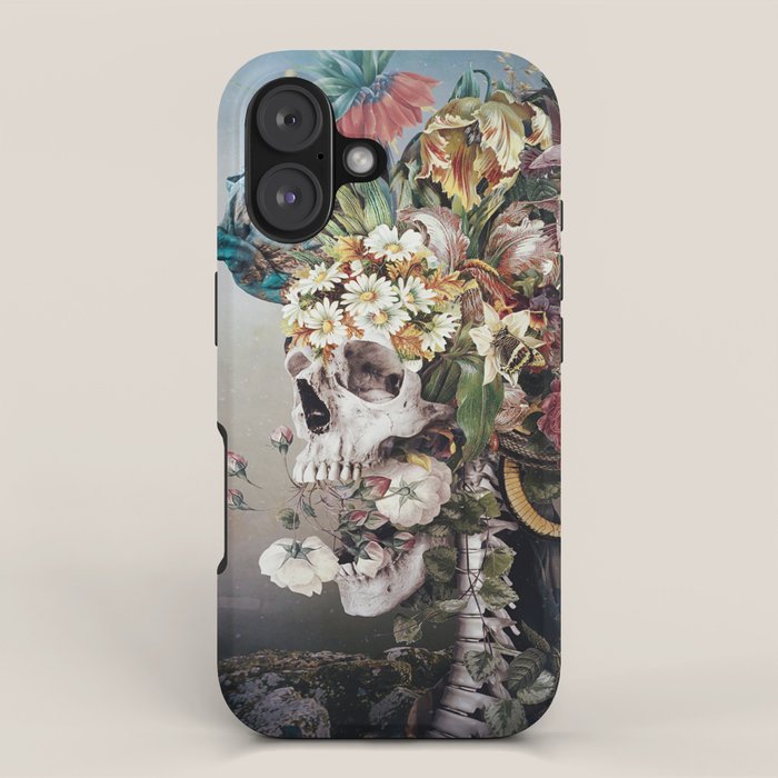 Flower skull iPhone Case Gallery Image 1
