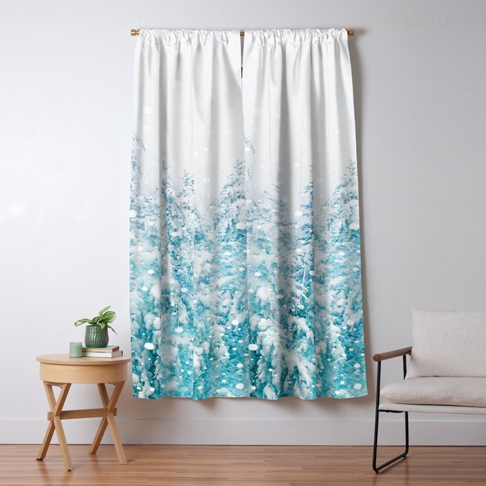 Snowy Pines Window Curtain Gallery Image 5