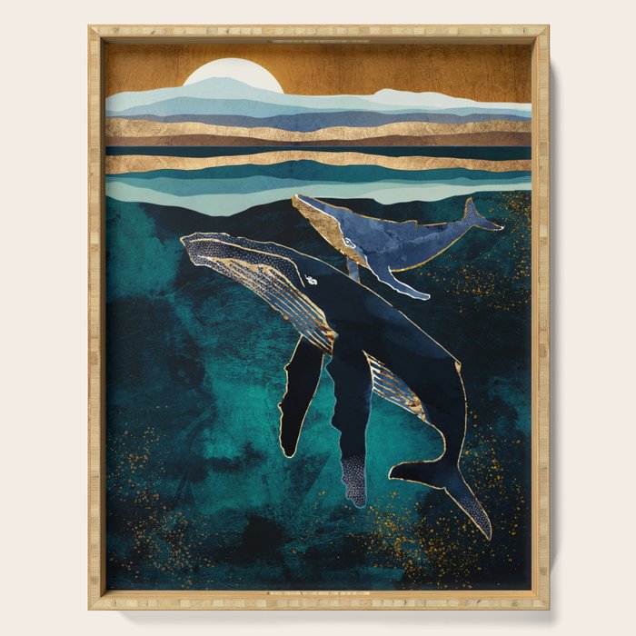 Moonlit Whales Serving Tray Gallery Image 1