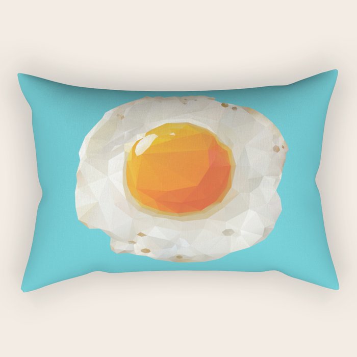 Fried Egg Polygon Art Rectangular Pillow Gallery Image 2
