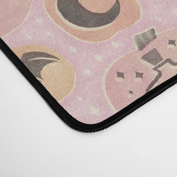 Halloween Pumpkins - vintage pink and black  Desk Mat Gallery Image 4