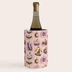 Halloween Pumpkins - vintage pink and black  Wine Chiller Gallery Image 2