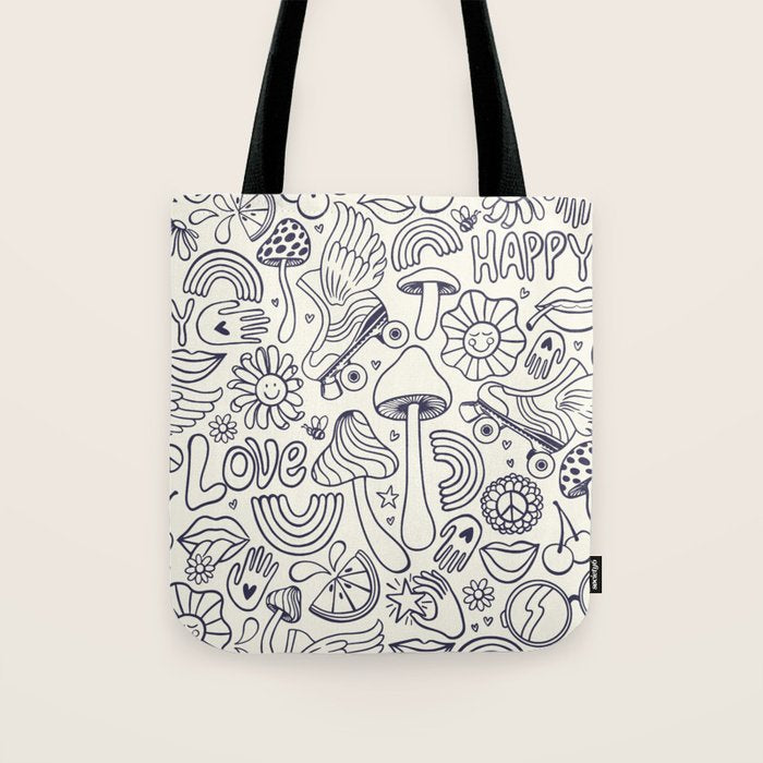 Love Happy Tote Bag Gallery Image 1