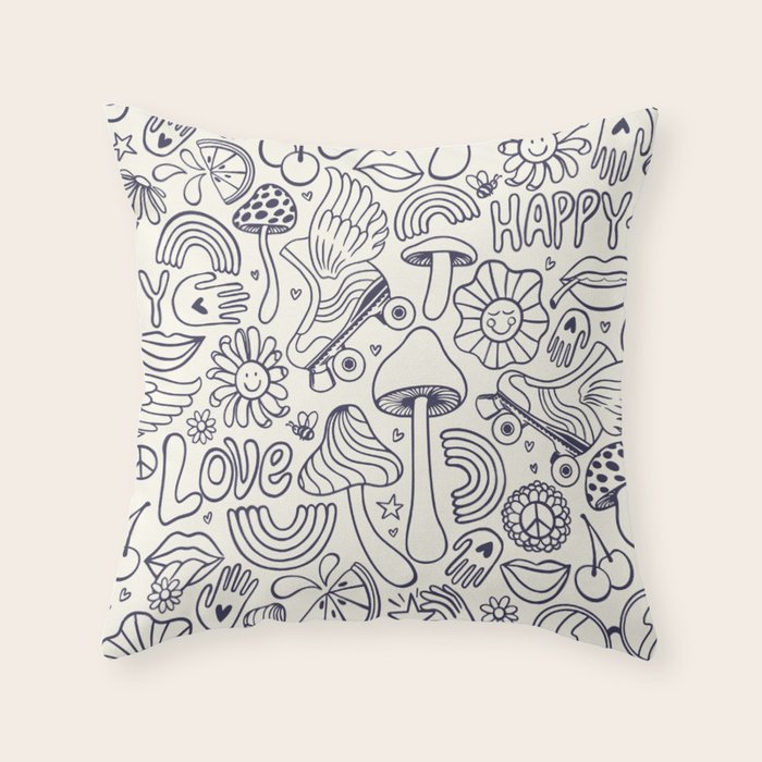 Love Happy Throw Pillow Gallery Image 6