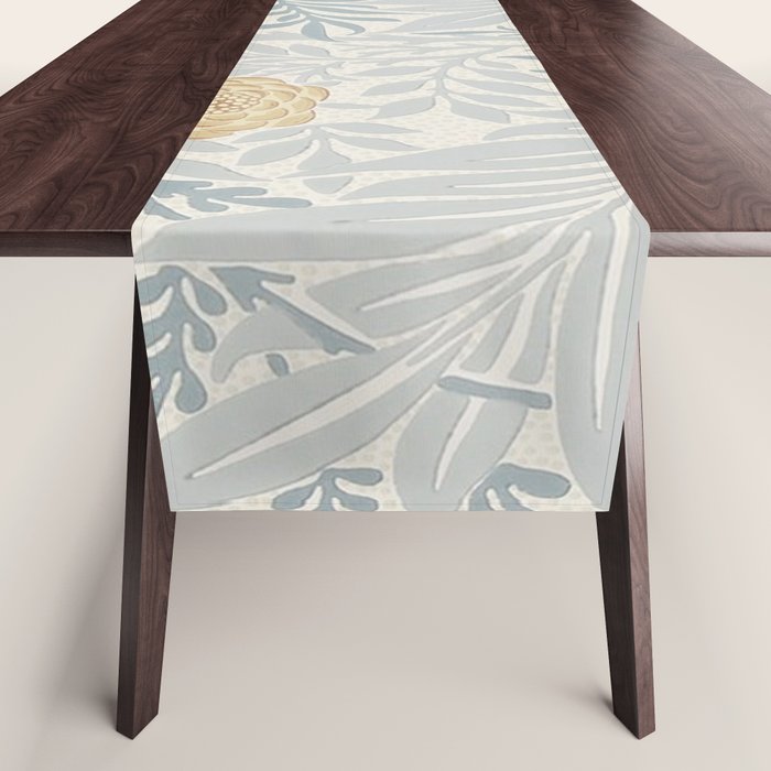 William Morris Larkspur Blue Slate Russet Table Runner Gallery Image 1