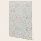 William Morris Larkspur Blue Slate Russet Wallpaper Gallery Image 2