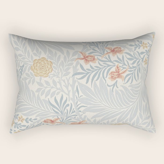 William Morris Larkspur Blue Slate Russet Rectangular Pillow Gallery Image 2
