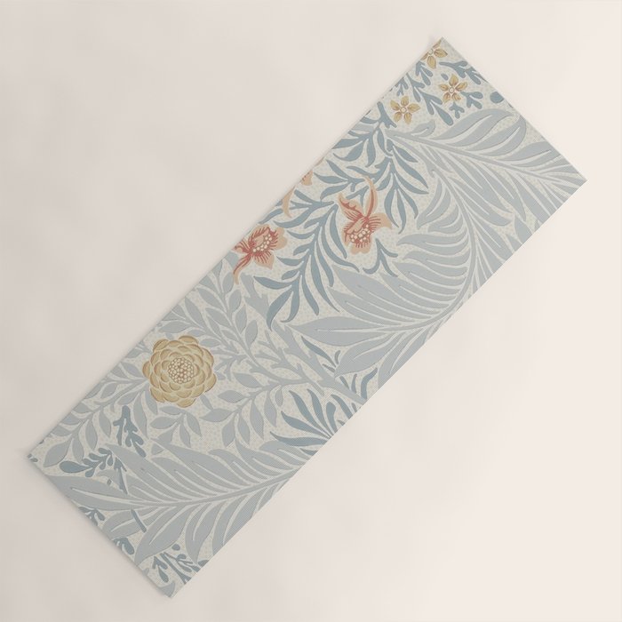 William Morris Larkspur Blue Slate Russet Yoga Mat Gallery Image 1