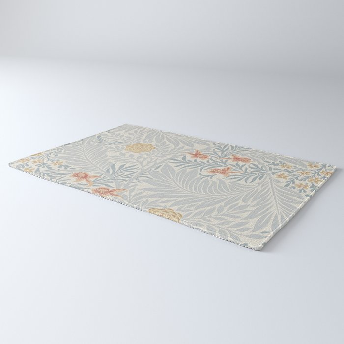 William Morris Larkspur Blue Slate Russet Rug Gallery Image 3