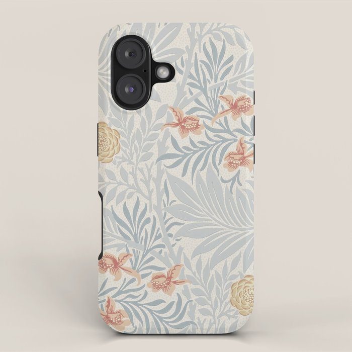 William Morris Larkspur Blue Slate Russet iPhone Case Gallery Image 1