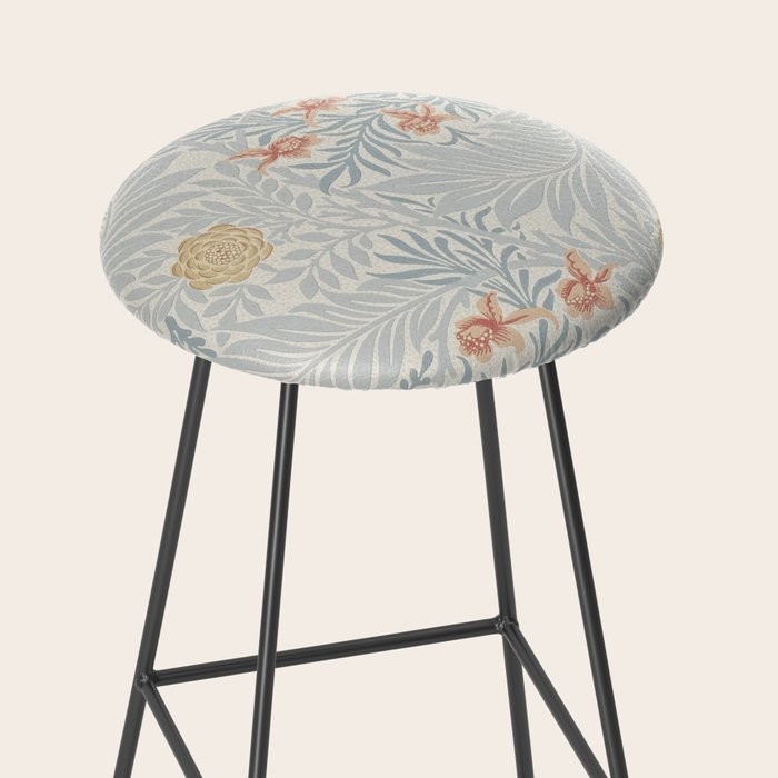 William Morris Larkspur Blue Slate Russet Stool Gallery Image 2