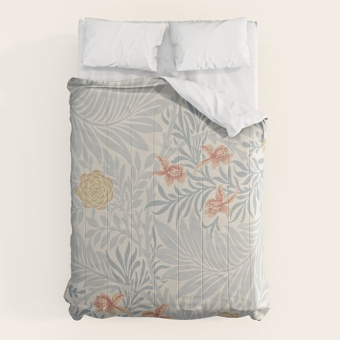 William Morris Larkspur Blue Slate Russet Comforter Gallery Image 6