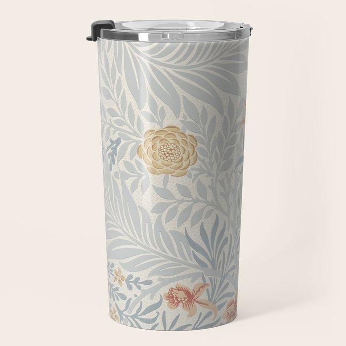 William Morris Larkspur Blue Slate Russet Travel Mug Gallery Image 3