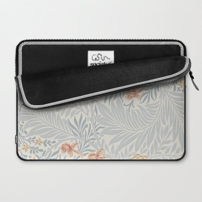 William Morris Larkspur Blue Slate Russet Laptop Sleeve Gallery Image 2