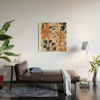 Elegant Botanical Line Art 1 Wood Wall Art Gallery Image 2