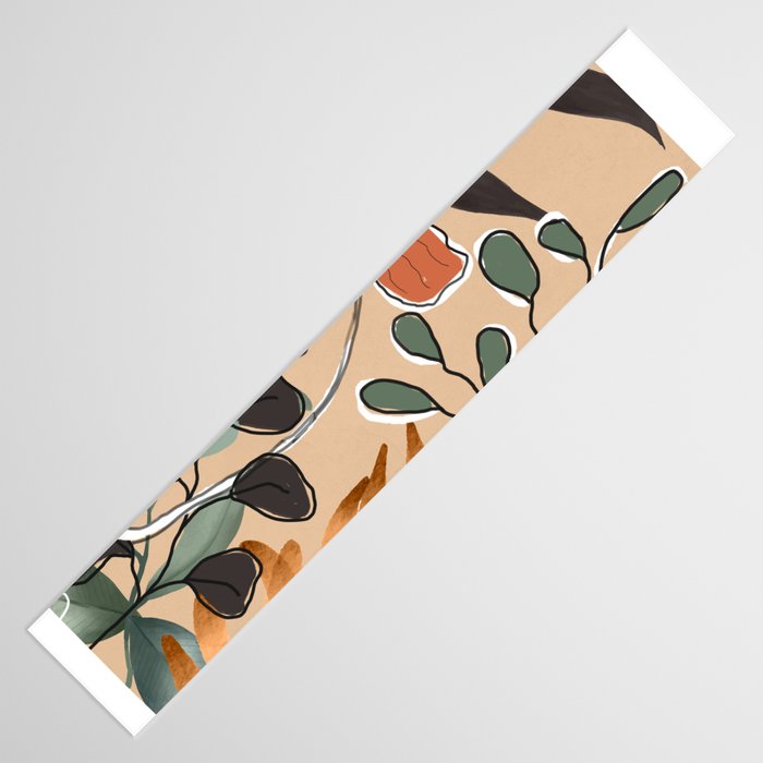 Elegant Botanical Line Art 1 Table Runner Gallery Image 3