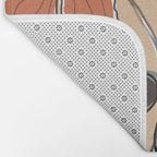 Elegant Botanical Line Art 1 Bath Mat Gallery Image 2