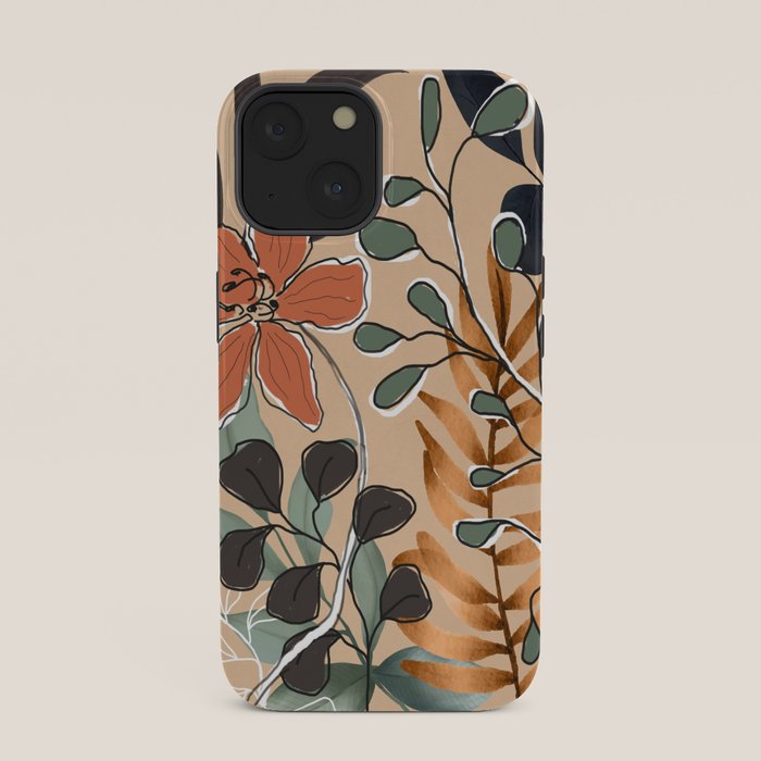 Elegant Botanical Line Art 1 iPhone Case Gallery Image 33