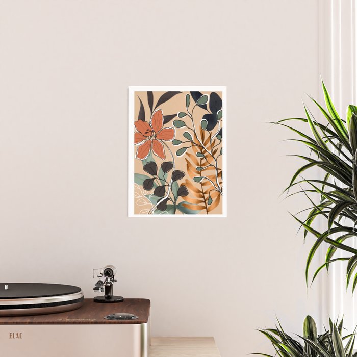 Elegant Botanical Line Art 1 Poster Gallery Image 2