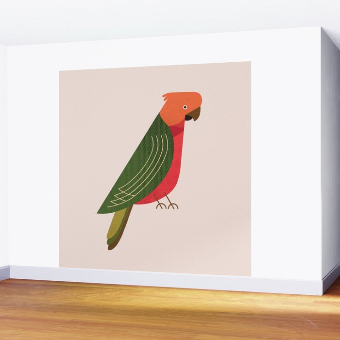 Whimsy Australian King Parrot Wall Mural Gallery Image 2