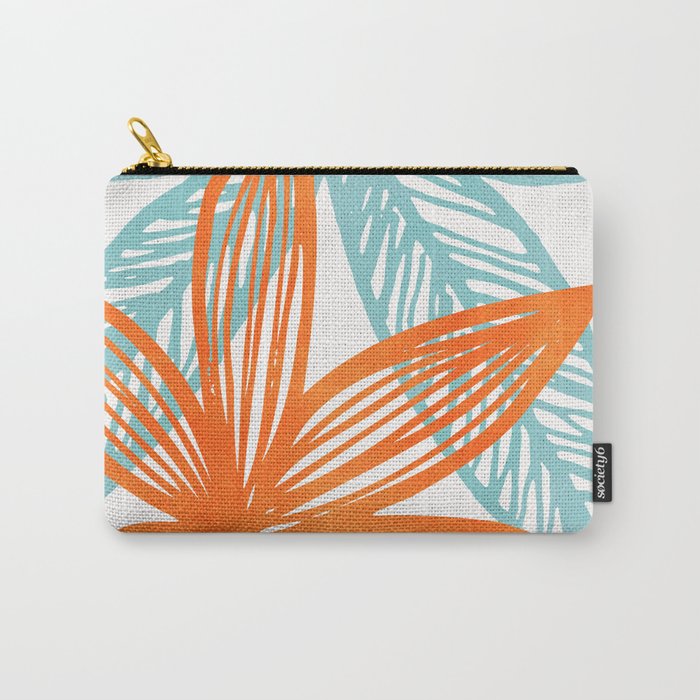 Orange and Blue Seaside Coastal Shapes Carry All Pouch Gallery Image 1