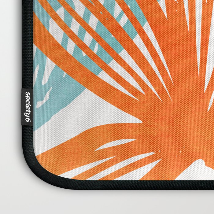 Orange and Blue Seaside Coastal Shapes Laptop Sleeve Gallery Image 3