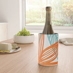 Orange and Blue Seaside Coastal Shapes Wine Chiller Gallery Image 4
