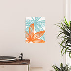 Orange and Blue Seaside Coastal Shapes Poster Gallery Image 2