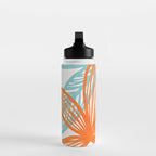 Orange and Blue Seaside Coastal Shapes Water Bottle Gallery Image 3