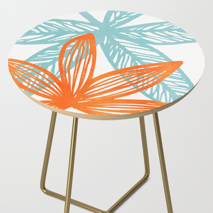 Orange and Blue Seaside Coastal Shapes Side Table Gallery Image 2