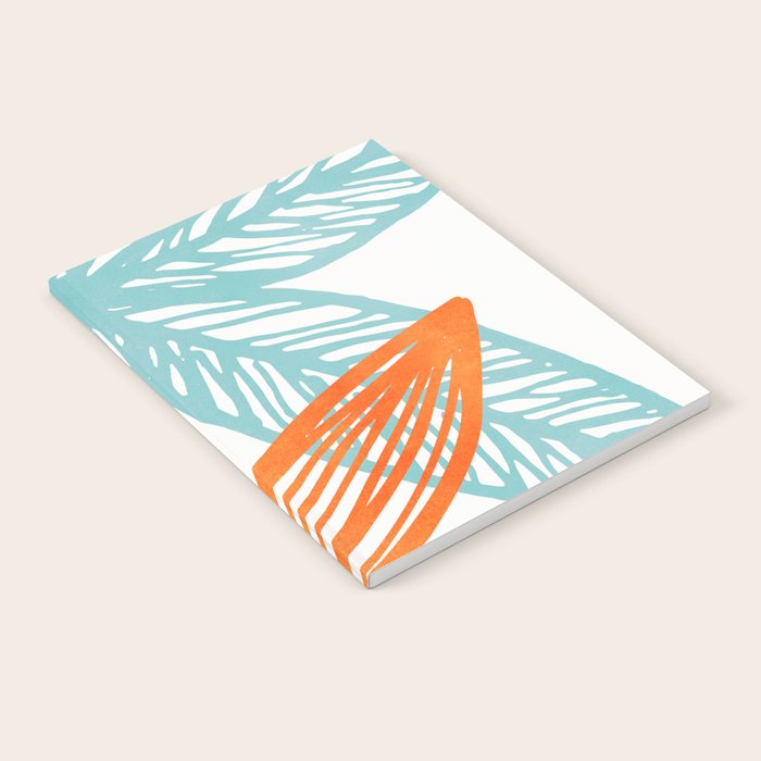 Orange and Blue Seaside Coastal Shapes Notebook