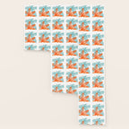 Orange and Blue Seaside Coastal Shapes Wallpaper Gallery Image 3