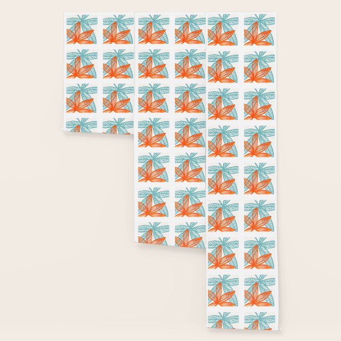 Orange and Blue Seaside Coastal Shapes Wallpaper Gallery Image 3