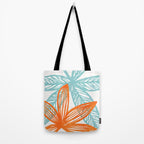 Orange and Blue Seaside Coastal Shapes Tote Bag Gallery Image 2