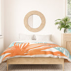 Orange and Blue Seaside Coastal Shapes Duvet Cover Gallery Image 3