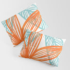 Orange and Blue Seaside Coastal Shapes Pillow Sham Gallery Image 3